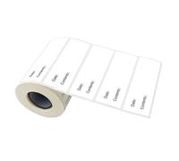 Healvian Etiquetas Adhesivas Marcadas para Alimentos Pegatinas Blancas Autoadhesivas de 25X5 CM 500 Unidades por Rollo Etiquetas Clasificadoras para Cocina y Almacenamiento