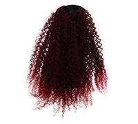 Healvian Extensión de Coleta Sintética Rizada para Mujeres de Aspecto Natural para Coleta Trenzada Cordón