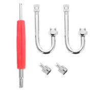 Healvian Extensor de Válvula de Neumático de Cobre Curvo Adaptador de Vástago para Bicicleta Coche y Motocicleta Varilla de Extensión Resistente para Inflado Cómodo y Práctico