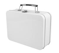 Healvian Fiambrera Bento para Adultos de Hierro con Diseño Retro, Caja Metálica de Color Claro con Cierre Seguro y Tapa Abatible para Actividades al Aire Libre y Escuela
