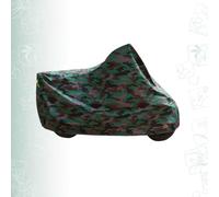 Healvian Funda para Motocicleta y Bicicleta Xl Color Verde Camuflaje Resistente al Sol y Lluvia Protección Antirrobo Orificio para Candado Cubierta para Exteriores