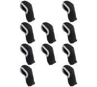 Healvian Funda Visible para Palos de Golf, Set de 10 Fundas Protectoras para Hierros y Putters, Negra, Ligera y Resistente para Accesorios de Golf y Protección en Viajes al Aire Libre