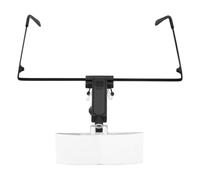 Healvian Gafas Lupa para Reparación de Relojes con Luz Led, Anteojos Manos Libres Ajustables, Vidrio Óptico para Trabajos de Precisión y Lectura en Artesanía y Electrónica