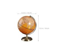 Healvian Globo Terráqueo Giratorio de Escritorio 14 CM Color Amarillo Perla Globo Terráqueo para Aprendizaje y Enseñanza Primaria Decoración Educativa para Mesa de Estudio y Oficina