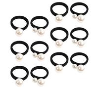 Healvian Gomas Pelo Perlas Grandes y Pequeñas, Coleteros Elásticos 12 Piezas, Accesorios Cabello Alta Elasticidad, Soporte para Coleta, Uso Diario para Mujeres y Niñas