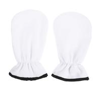 Healvian Guantes Exfoliantes para Manos y Cuerpo de Franela de Color Claro, Lavables y Térmicos para Cuidados Diarios y Servicios de Salón de Belleza