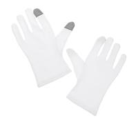 Healvian Guantes Hidratantes con Loción Nutritiva para Dormir de Algodón Diseño sin Dedos y Función de Pantalla Táctil, Ideales para Cuidado de Manos Secas