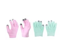 Healvian Guantes Hidratantes de Gel para Pantalla Táctil 2 Pares 1 Rosa 1 Verde para Manos Secas y Agrietadas Guantes de Spa Nutritivos Aceites Esenciales para Cuidado y Reparación Piel