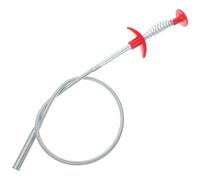 Healvian Herramienta de Limpieza de Desagües Garra Flexible de 60 Cm, Draga de Tuberías Metálica para Eliminar Obstrucciones en Fregaderos y Baños, Cepillo Flexible para Destapar Tuberías