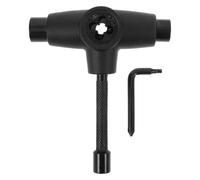 Healvian Herramienta Profesional para Patinetas en Color Negro, Llave en T Multifunción Dado y Destornillador, Compatible Tablas Estándar y Longboards para Mantenimiento y Ajuste