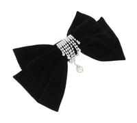 Healvian Horquilla Pinza Para El Cabello Pinzas De Pelo Francés Diamante De Imitación Lazos De Pelo Rojo Pasadores De Arco Francés Peinar Pinzas Para El Cabello Clips De Lazo Pedrería Black