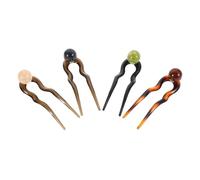 Healvian Horquillas Pelo Estilo Antiguo Perlas 4 Piezas Tamaño Mediano para Niñas y Mujeres Moños y Recogidos Colores Variados Vintage