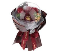 Healvian Jabón Decorativo en Forma de Flores de Jabón Rojo Pequeño Ramo de Flores de Baño para Obsequio Día de San Valentín y Día Mujer Decoración para Fiesta y Baño Paquete 1 Unidad