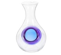 Healvian Jarra de Vino de Vidrio 400ml con Bolsillo para Hielo, Dispensador Creativo para Whisky y Licor, Decantador Doméstico Azul para Servir y Enfriar Bebidas en Hogar y Entretenimiento