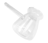 Healvian Jarra Pequeña de Vidrio Transparente 650 Ml para Leche y Café Tipo Turco Mango Lateral, Recipiente de Vidrio para Crema y Taza de Espresso, Adecuado para Uso Doméstico y Servicio