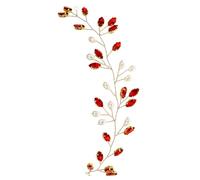 Healvian joyas fiesta ramos accesorios para el cabello de boda accesorios para el cabello de la novia dama de honor vid de pelo nupcial vid de pelo de perla vid de pelo de boda Metal rojo