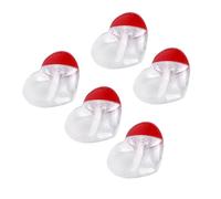 Healvian Juego 5 Tubos De Brillo Labial Vacíos En Forma De Corazón, Pequeño, Plástico Duradero, Recargable y Desmontable, Para Maquillaje Labial Portátil y Viaje