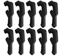 Healvian Juego de 10 Abridores Negros Herramienta para Abrir Tapas de Contenedores de Pintura y Barriles Llave para Tapa de Barriles Reutilizable Ligera Ranuras Antideslizantes para Uso