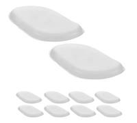 Healvian Juego de 12 Borlas de Maquillaje de Silicona Transparentes en Forma de Hoja, Aplicador Portátil para Polvos Sueltos Translúcidos, Lavables y Reutilizables para Rostro y Fijación