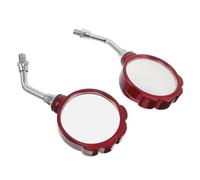 Healvian Juego de 2 Espejos Retrovisores para Motocicleta Aplicables M10 Rojos, Gran Angular, Antivibración, Impermeables y Ajustables, Accesorio Práctico para Motos, Scooters