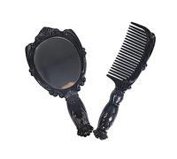 Healvian Juego De 2 Mini Espejos Para Peinar El Cabello Peines De Espejo Portátiles Para Uso Diario Viajes O Para Mujeres Madres Y Amigas.