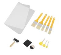 Healvian Kit Completo de Herramientas para Decoupage Portátil con Pinceles de Nylon y Esponja de Silicona para Proyectos DIY y Manualidades Artísticas