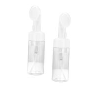 Healvian Kit de 2 Botellas de Espuma Portátiles de Plástico de 120ml para Gel de Ducha y Jabón, Dispensador Antidesbordamiento Adecuado para Viaje