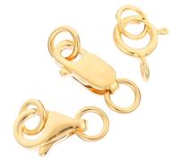 Healvian Kit de 3 Cierres de Langosta Dorados de 5 MM y 8 MM para Joyería DIY Gancho de Pinza para Collares y Pulseras Accesorios Seguros y Duraderos para Fabricación de Bisutería