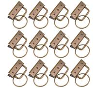 Healvian Kit de 30 Herrajes para Llaveros Clips y Hebillas Metálicas para Correas y Pulseras, Accesorios para Bolsos y Fabricación de Llaveros en Bronce Antiguo