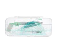 Healvian Kit de Dibujo Brújula Metálica y Regla Plástica 7 Piezas para Estudiantes, Herramienta de Dibujo Técnico Precisa para Matemáticas, Arte y Diseño Escolar, Color Color Aleatorio