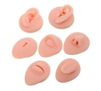 Healvian Kit de Modelos de Silicona para Práctica de Piercing Simulación Realista con Partes Corporales Blandas para Nariz Oreja Boca Lengua y Reutilizable para Enseñanza y Exhibición
