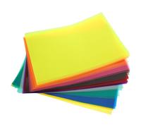 Healvian Láminas de Celofán de Colores A4 Papel Celofán Translúcido para Manualidades y Decoración 50 Hojas 10 Colores X 5 Unidades Envoltorio Creativo para Aulas y Proyectos