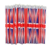 Healvian Lápices de Madera Coloridos Banderas Decorativas, 100 Unidades, Lápices Pequeños Portátiles para Dibujo Artístico y Escritura Escolar, Útiles Escolares para Estudiantes y Pequeños