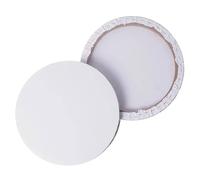 Healvian Lienzos Redondos Estirados para Pintar 30 CM de Diámetro Algodón 100% con Marco de Madera 2 Piezas para Artistas y Pintura al Óleo Lienzos Circulares Portátiles para Uso