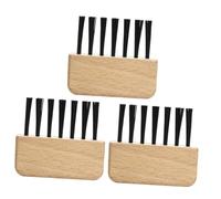 Healvian Limpiador de Cepillos de Pelo de Madera Herramienta Fácil de Usar 3 Piezas para Eliminar Polvo en Hogar y Salón
