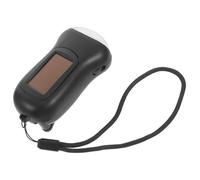 Healvian Linterna Solar de Mano Negra Multifuncional Manivela Luz LED Recargable para Camping y Emergencia Linterna Portátil Práctica y Ecológica para Actividades al Aire Libre