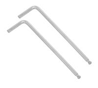 Healvian Llave Hexagonal Pequeña de Acero de Aleación Cromada Mate 2 Piezas Cabezal Esférico 4 Mm para Montaje de Muebles y Bricolaje Profesional