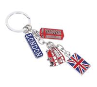 Healvian Llavero De Londres Llavero Metálico De Recuerdo con La Bandera del Unido Llavero De Union Jack para Coche Llavero para Bolso Decoraciones para Fiestas Británicas.