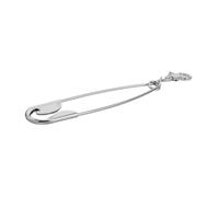 Healvian Llavero Pin Pulsera De Imperdible Broche De Cadena Con Borla Broche De Cadena Colgante Con Perlas De Imitación Cadena De Cuello Imperdible De Perla Silver Aleación