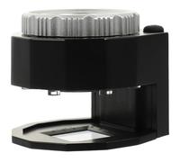 Healvian Lupa para Joyería Portátil 30X Ajustable Lente Óptico de Vidrio Luz LED Violeta UV para Valoración de Gemas y Antigüedades Lupa de Doble Aumento Regla de Medición Negra