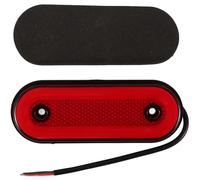 Healvian Luz de Posición Lateral LED Ovalada Roja 12v/24v para Camión, Remolque y Camioneta, Luces de Posición para Camiones Resistentes Intemperie, Señalización de Advertencia