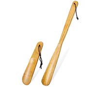 Healvian Madera De Madera Largo 2 Uds De Ayudante De Perezosos De De Madera De Mango Largo Y Botas Y Levantador De Para Niños Mayores Embarazo 40 Cm 16 Cm Calzadores De Calzador