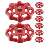 Healvian Manija de Rueda de Válvula de Compuerta Metálica 8 Piezas Hueco Cuadrado 6x6 Mm, Mango de Hierro Fundido para Conexión de Tuberías de Agua, Repuesto Industrial para Grifo y