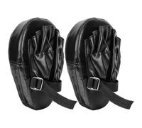 Healvian Manoplas de Boxeo Curvadas para Entrenamiento de Taekwondo y Muay Thai Guantes de Enfoque Cinco Ranuras para Dedos Alta Densidad y Diseño Ergonómico Set de 2 Unidades Negro