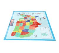 Healvian Mapa Estados Unidos para en Edad Preescolar, Póster Resistente al Desgaste en Papel Sintético, Decoración Educativa para Pared del Hogar o Aula Varios estilos