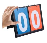 Healvian Marcador de Baloncesto Flipper Marcador Manual de 2 Dígitos, PVC Rojo, Bordes Lisos, Números Fáciles de Leer, para Tenis de Mesa y Natación, Competiciones Deportivas
