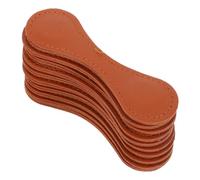 Healvian Marcadores Magnéticos para Libros 10 Unidades, Clips Portátiles de Cuero Pu Marrón 9,9 X 3,1 Cm para Profesores, Lectores y Organización de Páginas en Novelas, Diarios y