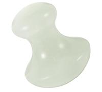 Healvian Masajeador Facial Manual en Forma de Hongo de Piedra Natural de Jade Verde para Masaje Gua Sha, Herramienta Terapéutica de Raspado y Relajación Corporal, Adecuado para Cuidado