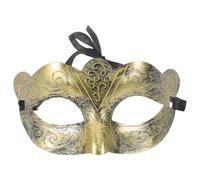 Healvian Máscara Vintage de Media Cara para Carnaval y Fiestas, Estilo Prince Jazz en Plástico Resistente, Tamaño 16,5 X 10 X 8,6 Cm, Máscara Romana Unisex para Eventos de Mascarada