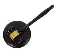 Healvian Mazo de Juez de Madera 2 Piezas Bloque Base Estilo 1 y Mazo Estilo 3 Martillo para Subasta y Tribunal Herramienta de Madera para Juicios y Subastas Profesionales